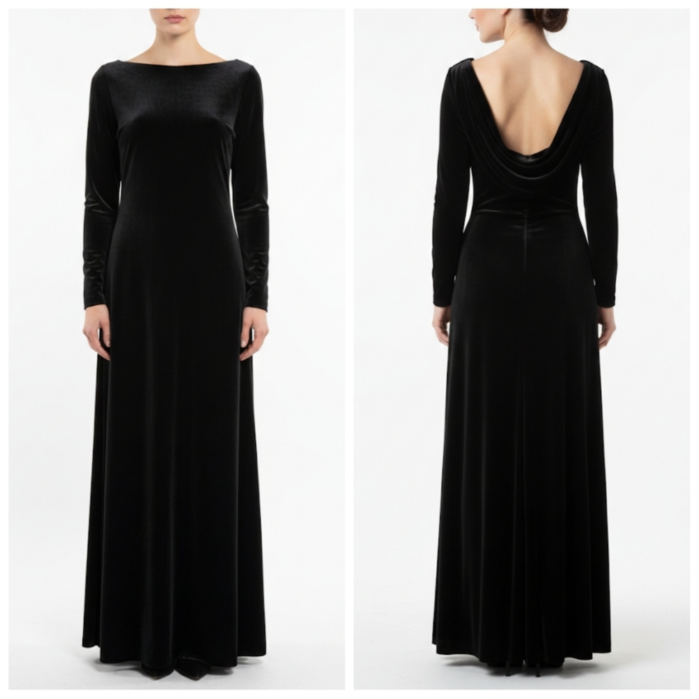 Ralph Lauren Velvet Floor Length Dress Small